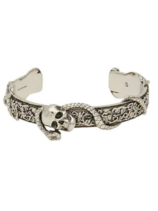 Alexander McQueen Jewelry - Alexander McQueen Skull and Snake Bracelet 'Antique Silver'